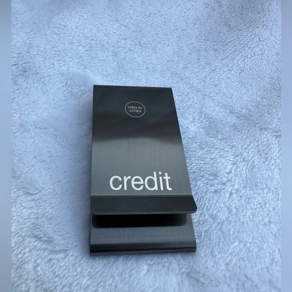 NWT- Men in Cities- Metal Double‎ Sided Cash and Credit Money Clip